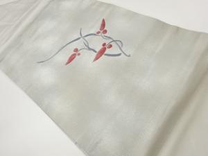 草葉模様織出し名古屋帯